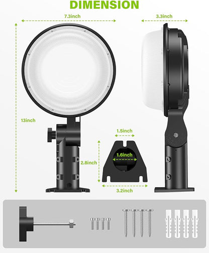 150W LED Barn Light 21000LM Yard Area Light Dusk to Dawn Outdoor Lighting with Photocell 5000K Daylight IP65 Waterproof LED Flood Security Parking Lot Lights for Street Farmhouse Garage, 2 Pack