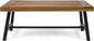 Christopher Knight Home Carlisle Outdoor Acacia Wood Coffee Table, Sandblast/Rustic Metal