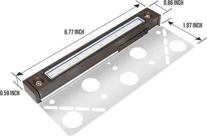 GKOLED 6.8 Inch LED Low Voltage Outdoor Hardscape Light, Light Module Replaceable, Retaining Paver Wall Step Lighting, 2700K 1.5W, IP65 for Wet Location, Die-cast Aluminum Housing