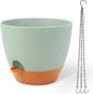 GARDIFE Large Hanging Planter, 12 inch Hanging planters for Indoor. Outdoor Plants, Self Watering Plant Pot, Plant Hanger, Green