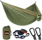 Camping Hammock, Super Lightweight Portable Parachute Hammock with Two Tree Straps Single or Double Nylon Travel Tree Hammocks for Camping Backpacking Hiking
