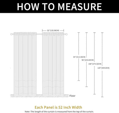 SpaceDresser Waterproof Outdoor Sheer Curtains for Patio - 2 Panels Rod Pocket Indoor Voile Sheer Curtain for Living Room,52W x 108L inch, Orange