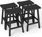 Bar Stools 29'' Outdoor Set of 4, Waterproof Modern Durable Resin Saddle Seat,Counter Stool Sturdy Modern Stylish, All-Weather Barstools for Patio, Balcony, or Kitchen Counter