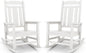 SERWALL Oversized Outdoor Rocking Chair Set of 2, HDPE Outdoor Rocking Chair for Adults, White