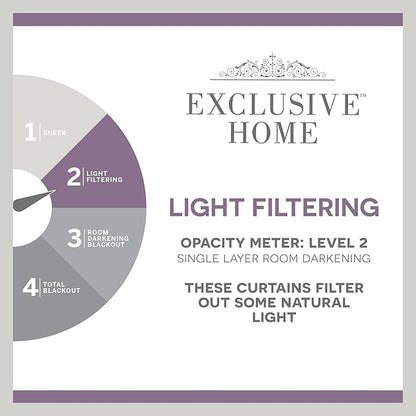 Exclusive Home Cabana Solid Indoor/Outdoor Light Filtering Hook-and-Loop Tab Top Curtain Panel Pair, 54"x144", Sundress