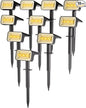 Fabrito Solar Spot Lights Outdoor 10 Pack, [108Leds, 4 Modes] Auto On/Off Spotlights, IP67 Waterproof Landscape Lights for Tree, Yard, Patio, Pool, Pathway, Driveway, Warm White