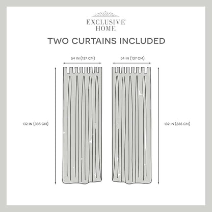 Exclusive Home Cabana Solid Indoor/Outdoor Light Filtering Hook-and-Loop Tab Top Curtain Panel Pair, 54"x144", White