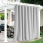 RYB HOME Extra Wide Outdoor Curtains for Patio Waterproof Heavy Duty Thermal Insulated in Summer Full Coverage Privacy for Porch, Cabana & Pergola, W100 x L95, Light Grey, 1 Panel