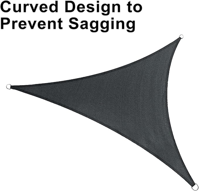LOVE STORY Custom Size 10'x18'x20.6' Graphite Grey Sun Shade Sail Right Triangle Sunshade Fabric Awning Canopy for Patio Backyard Carport Pergola (Customized)