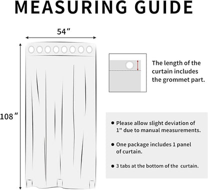 Easy-Going Linen Look Outdoor Curtains Waterproof Windproof Porch Curtains, Soft Thicken Outdoor Privacy Curtains for Patio, Gazebo, Grommet Top and Tab Bottom Drape, 1 Panel, 54x108 inch, Beige