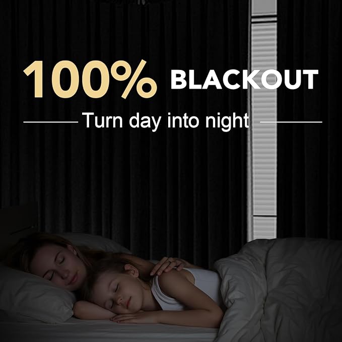 H.VERSAILTEX 100% Blackout Curtains for Bedroom Thermal Insulated Linen Textured Curtains Heat and Full Light Blocking Drapes Living Room Curtains 2 Panel Sets, Cobblestone, 52x63 Inch