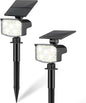 Solar Spot Lights Outdoor Waterproof Adjustable Solar Powered Landscape Lights for Yard 3 Long Time Lighting Modes Spotlights for Pathway Garden Outside Wall Pool Porch- 2 Pack, Cool White