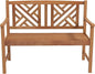 Giantex Outdoor Wooden Garden Bench - 2-Person Acacia Wood Loveseat with Armrests, Backrest, 800lbs Capacity, Patio Park Bench for Backyard, Front Porch Bench (Non-Foldable)