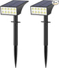 Solar Lights Outdoor Waterproof, Solar Spot Lights- 2 Pack/4 Mode LED Spotlights 2-in-1 Auto On/Off Powered Landscape Lighting for Outside Yard Wall Garden Path Driveway, Cool White