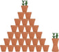32pcs Small Mini 2" Terracotta Pot Clay Ceramic Pottery Planter, Cactus Flower Nursery Terra Cotta Pots, with Drainage Hole, for Indoor/Outdoor Succulent Plants, Crafts, Wedding Favor
