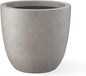 Kante 10 Inch Dia Round Concrete Planter, Indoor Outdoor Large Plant Pot with Drainage Hole and Rubber Plug for Home Patio Garden, Weathered Concrete