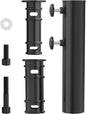 QZER Umbrella Pole Mount Stand Tube, Universal Umbrella Stainless Steel Tube Base Replacement Parts,Heavy Duty Umbrella Base Stake Holder,Umbrella Base Holder Tube Bracket for Garden Backyard Balcony