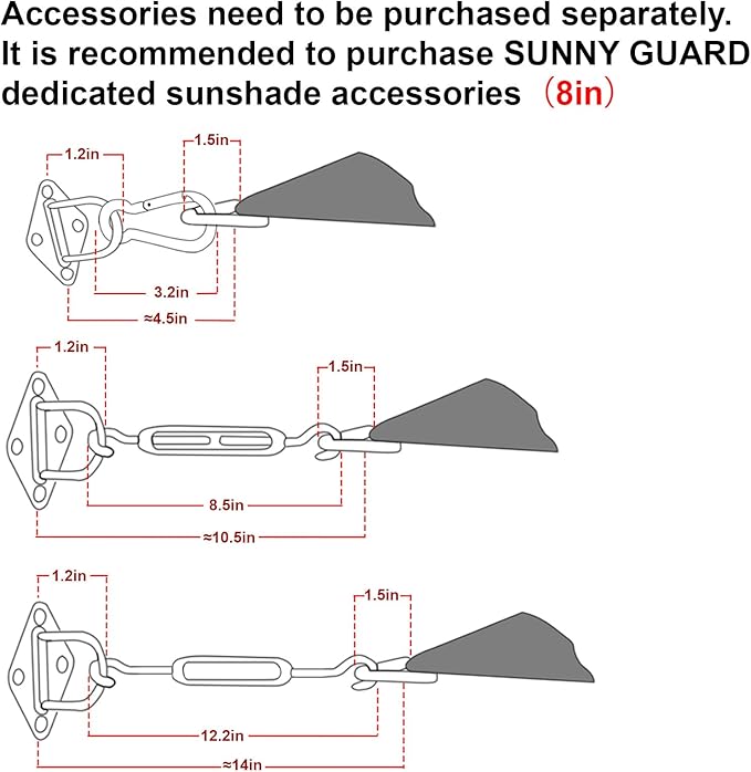 SUNNY GUARD Custom Size 15'x18' Rectangle Dark Grey UV Block Sunshade for Backyard Yard Deck Patio Garden Outdoor Activities and Facility(Customized)