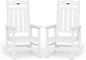 Oversized Rocking Chairs Outdoor Set of 2, High Back Porch Rocker Chair, HDPE All Weather Resistant Rocking Chairs for Patio, 380lbs Weight Capacity, White