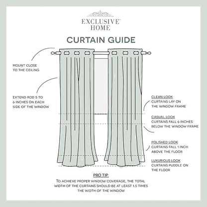 Exclusive Home Cabana Solid Indoor/Outdoor Light Filtering Hook-and-Loop Tab Top Curtain Panel Pair, 54"x63", Cloud Grey