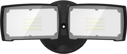 LEPOWER 28W 3000LM ‌LED Security Flood Light‌ ‌Outdoor‌, Switch Controlled Aluminum ‌Security Light‌, 2 Adjustable Heads, 5500K Daylight, IP65 Waterproof, Wet Location for Patio, Garden, Yard Lights