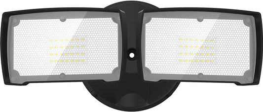 LEPOWER 28W 3000LM ‌LED Security Flood Light‌ ‌Outdoor‌, Switch Controlled Aluminum ‌Security Light‌, 2 Adjustable Heads, 5500K Daylight, IP65 Waterproof, Wet Location for Patio, Garden, Yard Lights
