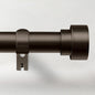 Curtain Rods for Windows 66 to 120, 1 Inch Adjustable Heavy Duty Long Window Outdoor Curtain Rod for Patio, Drapery Rods with Simple End Caps, Size 32"-120", Antique Bronze