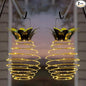 2 Pack Outdoor Solar Hanging Lantern Lights - 60LED Waterproof Solar Pineapple Light Outdoor for Garden,Yard Porch Lawn Backyard Landscape Pathway Patio Outside Gardening