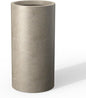 Kante 27.8 Inch Tall Cylindrical Planter, Large Round Plant Pots with Drainage Hole, Made with Concrete, Suitable for Indoor Outdoor Plants, Home Decor, Weathered Concrete