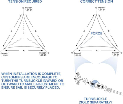 E&K Sunrise 7' x 7' x 7' Sun Shade Sail Triangle Canopy Shade Cover UV Block for Patio Backyard Garden Outdoor (Light Gray)