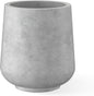 Kante 15.3" Dia Round Concrete Planter, Outdoor Indoor Large Plant Pots Containers with Drainage Hole and Rubber Plug for Home Garden Patio, Natural Concrete