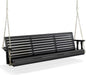 VINGLI Upgraded Patio Wooden Porch Swing for Courtyard & Garden, Heavy Duty 880 LBS Swing Chair Bench with Hanging Chains for Outdoors (Black, 5 FT)