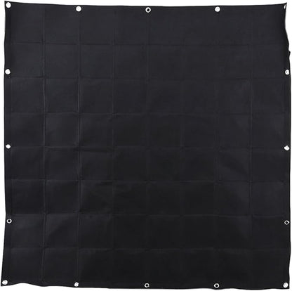 Ogrmar 64 Pockets Vertical Wall Garden Planter Plant Grow Bag for Flower Vegetable for Indoor/Outdoor (64 Pockets, Black)