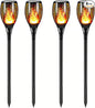 4 Pack Outdoor Solar Flame Light,Solar Lights Outdoor for Garden Decorations with Flickering Flame,IP65 Waterproof Solar Powered Yard Lights Torch Light for Lawn Patio Pathway (Warm White)