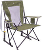 GCI Outdoor Comfort Pro Rocker Camping Chair | Portable Folding Rocking Chair with Durable Armrests & Drink Holder — Loden Green
