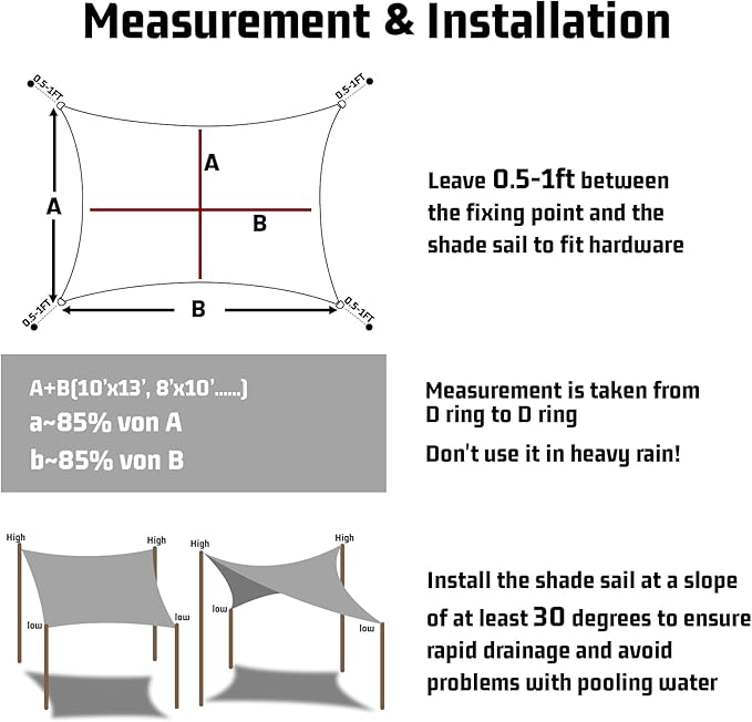 LOVE STORY Right Triangle 12'x24'x26.8' Waterproof Sun Shade Sail Canopy UV Block for Outdoor Patio Backyard Carport,Taupe(We Make Custom Size)