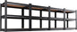 Set of 4 Garage Shelving,3 Tier Garage Storage Shelves,Adjustable Heavy Duty Metal Shelving Units and Storage Large Rack,Utility Steel Shelf For Shop Warehouse Industrial Pantry Basement 33"x35"x16"