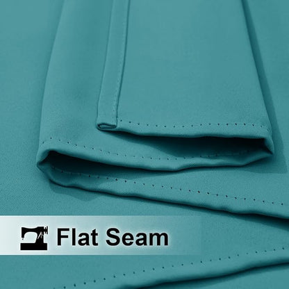 NICETOWN 2 Panels Outdoor Patio Curtains Waterproof 72 inches Long, Rustproof Grommet Pergola Curtains Thermal Curtains Indoor Outdoor Window Drapes for Porch/Gazebo, Peacock Teal, W52 x L72