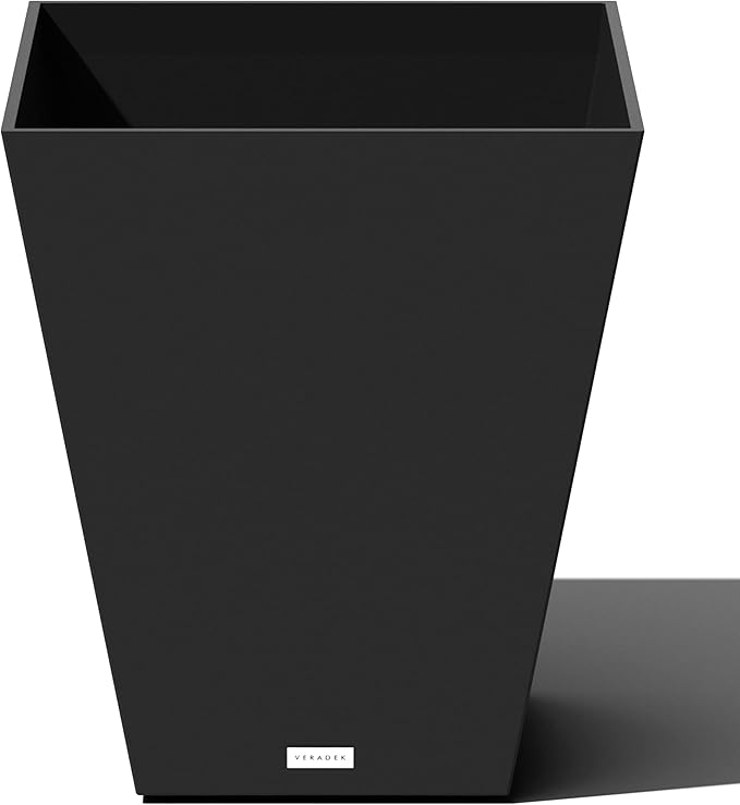Veradek Pure Series Nobleton Plastic Planter - Large Pots for Indoor or Outdoor Porch/Patio | Durable All-Weather Use with Drainage Holes | Modern Planter Décor for Flowers, Shrubs, Trees