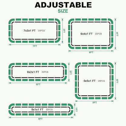 1MORE Raised Garden Bed -8X2X1 Galvanized Planter Box for Outdoor Gardening,5 in 1 Modular Raised Bed Kit with Protective Tape, Gloves for Herb,Ideal for Vegetables and Plants.Sliver-2pack