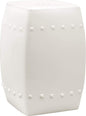 Safavieh Villa Glazed Ceramic Decorative Garden Stool, Cream