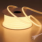 AC 110V COB LED Strip Lights Outdoor Waterproof 65.6ft, 3000K Warm White Super Bright 200W CRI 90+ LED Rope Light, IP65 Flexible Cuttable, for Bedroom Garden Commercial House
