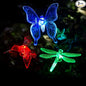 GIGALUMI Solar Garden Lights, 3 Pack Solar Butterfly Lights Decoration, Outdoor Garden Decoration Color Changing LED, Outdoor Decorative for Pathway, Lawn, Patio, Driveway