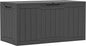 YITAHOME 100 Gallon Resin Deck Box, Weather Resistant Outdoor Storage Box, Lockable Indoor Outdoor Storage for Supplies and Essentials, Dark Gray