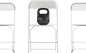 Flash Furniture Hercules Series Big & Tall Stackable Plastic Folding Chairs, Extra Wide Commercial Event Seats, Set of 4, White