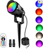 Low Voltage Landscape Lighting,12V-24V RGBW Color Changing Landscape Lights IP67 Waterproof Landscape Spotlights for Garden Yard Holiday Halloween Christmas Decor (1 Pack)