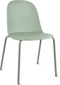 2xhome Modern Stackable Armless Dining Chair | Plastic Shell Seat with Metal Legs | Indoor or Outdoor Use | Home Kitchen Patio (1, Green, No Padding)