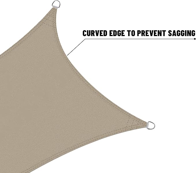 LOVE STORY Right Triangle 9'x12'x15' Waterproof Sun Shade Sail Canopy UV Block for Outdoor Patio Backyard Carport,Taupe(We Make Custom Size)