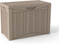 TARKARI 50 Gallon Lockable Resin Deck Box, Waterproof & UV-Resistant Outdoor Storage Box for Outdoor Cushion Storage, Garden Tools & Pool Accessories Storage, Gray