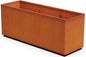 Plantercraft Large Rectangular Planters for Outdoor Plants | 60x20x24 Corten Steel Planter | Extra Large Outdoor Planter Box for Patios, Decks & Commercial Spaces | Fully Assembled